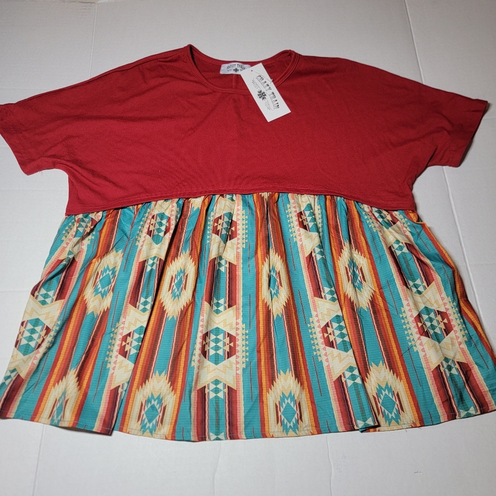 Crazy Train Womens Flowy Oversized Size Small Top